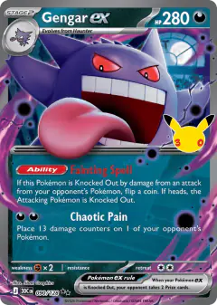 Gengar ex 090/128 Double Rare card from 30th Celebration