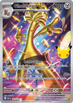 Gholdengo 142/128 Illustration Rare card from 30th Celebration