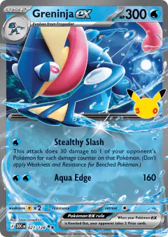 Greninja ex 021/128 Double Rare card from 30th Celebration