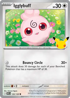 Igglybuff 120/128 Common card from 30th Celebration