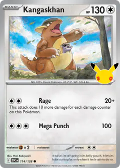 Kangaskhan 114/128 Common card from 30th Celebration