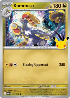 Kommo-o 112/128 Common card from 30th Celebration