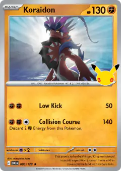 Koraidon 086/128 Rare card from 30th Celebration