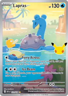 Lapras 131/128 Illustration Rare card from 30th Celebration