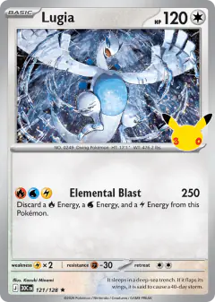 Lugia 121/128 Rare card from 30th Celebration