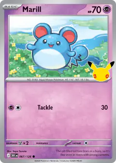 Marill 067/128 Common card from 30th Celebration