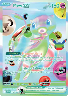 Mew ex 158/128 Futuristic Rare card from 30th Celebration