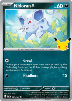 Nidoran ♀ 087/128 Common card from 30th Celebration