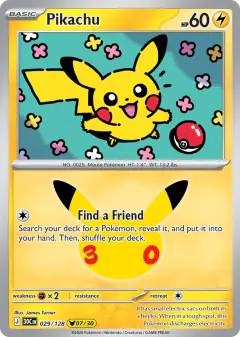 Pikachu 029/128 Pikachu Rare card from 30th Celebration
