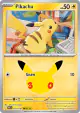 Pikachu 031/128 Pikachu Rare card from 30th Celebration