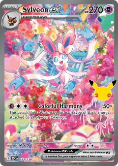 Sylveon ex 153/128 Special Illustration Rare card from 30th Celebration
