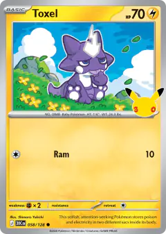 Toxel 058/128 Common card from 30th Celebration