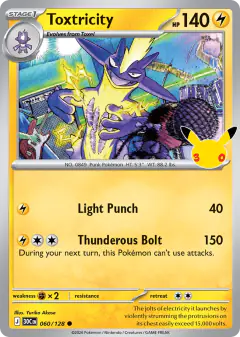 Toxtricity 060/128 Common card from 30th Celebration