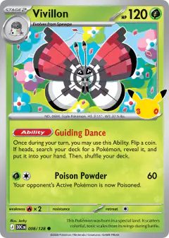 Vivillon 008/128 Common card from 30th Celebration