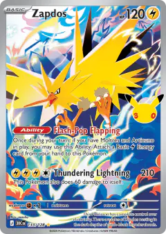 Zapdos 133/128 Illustration Rare card from 30th Celebration
