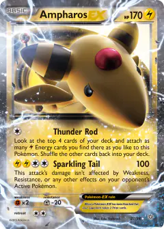 Ampharos-EX 27/98 Rare Holo EX card from Ancient Origins