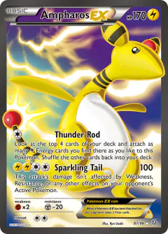 Ampharos-EX 87/98 Rare Ultra card from Ancient Origins