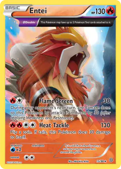 Entei 15/98 Rare Holo card from Ancient Origins