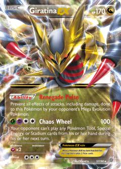 Giratina-EX 57/98 Rare Holo EX card from Ancient Origins