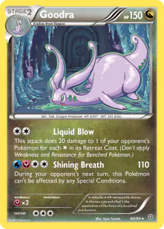 Goodra 60/98 Rare Holo card from Ancient Origins
