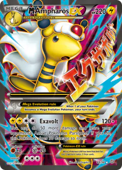 M Ampharos-EX 88/98 Rare Ultra card from Ancient Origins