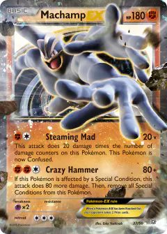 Machamp-EX 37/98 Rare Holo EX card from Ancient Origins