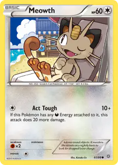 Meowth 61/98 Common card from Ancient Origins