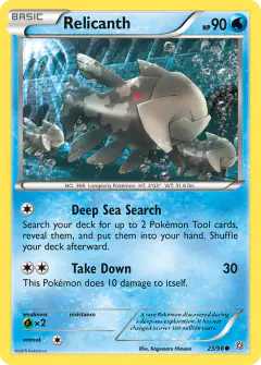 Relicanth 23/98 Common card from Ancient Origins
