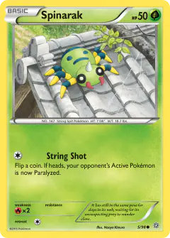 Spinarak 5/98 Common card from Ancient Origins