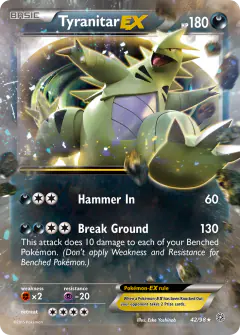 Tyranitar-EX 42/98 Rare Holo EX card from Ancient Origins