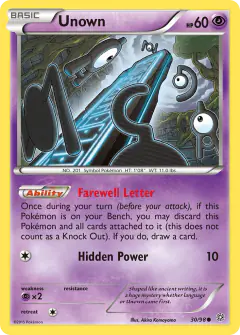 Unown 30/98 Common card from Ancient Origins