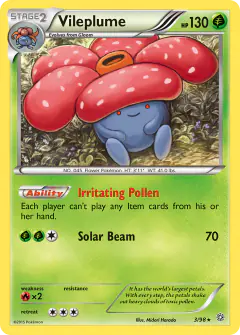 Vileplume 3/98 Rare card from Ancient Origins