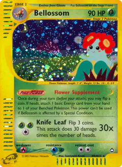 Bellossom H5/H32 Rare Holo card from Aquapolis
