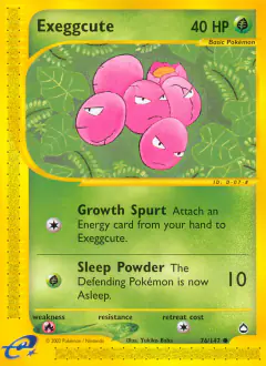 Exeggcute 76/147 Common card from Aquapolis