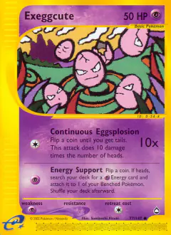Exeggcute 77/147 Common card from Aquapolis