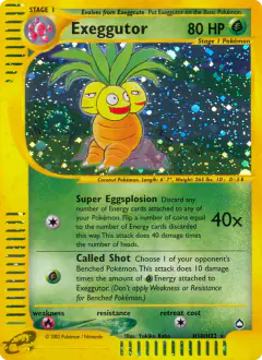 Exeggutor H10/H32 Rare Holo card from Aquapolis