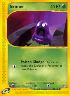 Grimer 79/147 Common card from Aquapolis