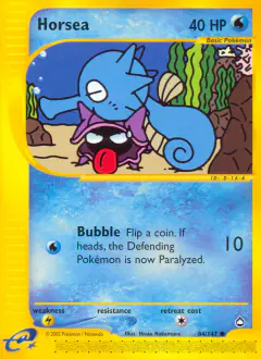Horsea 84/147 Common card from Aquapolis