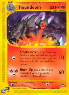 Houndoom 14/147 Rare card from Aquapolis