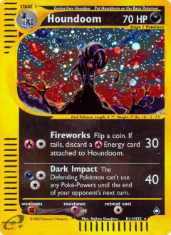 Houndoom H11/H32 Rare Holo card from Aquapolis