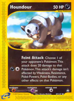Houndour 87/147 Common card from Aquapolis