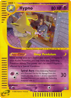 Hypno H12/H32 Rare Holo card from Aquapolis