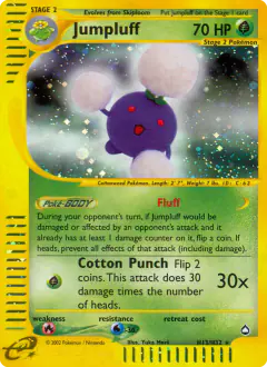 Jumpluff H13/H32 Rare Holo card from Aquapolis