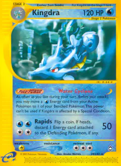 Kingdra 19/147 Rare card from Aquapolis