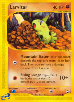 Larvitar 89/147 Common card from Aquapolis