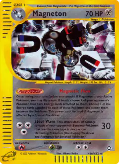 Magneton H16/H32 Rare Holo card from Aquapolis