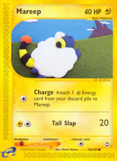 Mareep 93/147 Common card from Aquapolis