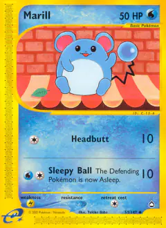 Marill 53/147 Uncommon card from Aquapolis