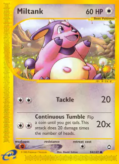 Miltank 94/147 Common card from Aquapolis