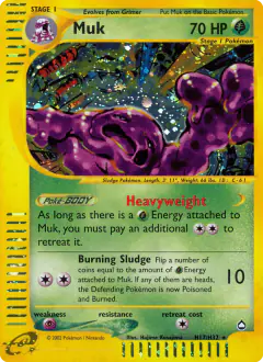 Muk H17/H32 Rare Holo card from Aquapolis